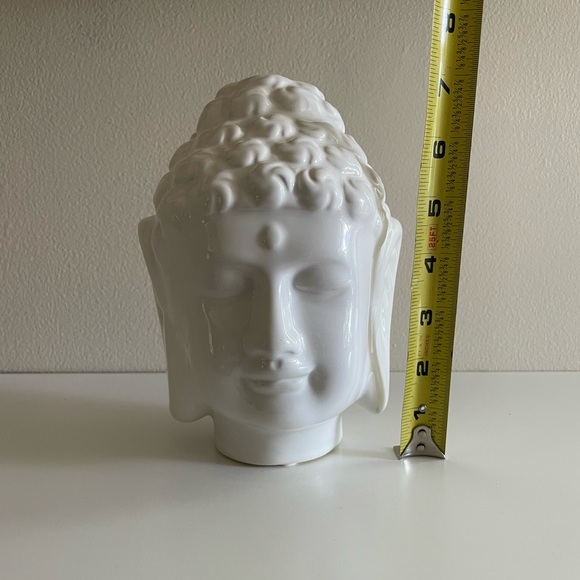 White Buddha Head Sculpture - Picture 6 of 8